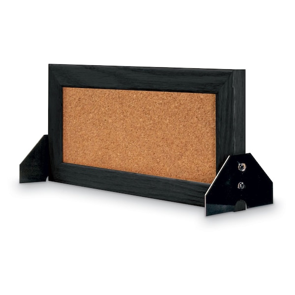 Indoor Enclosed Combo Board, 48"x36", Bronze Frame/Blue & Black